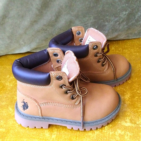 US POLO ASSN FAUX LEATHER CONSTRUCTION BOOTS - Picture 2 of 5